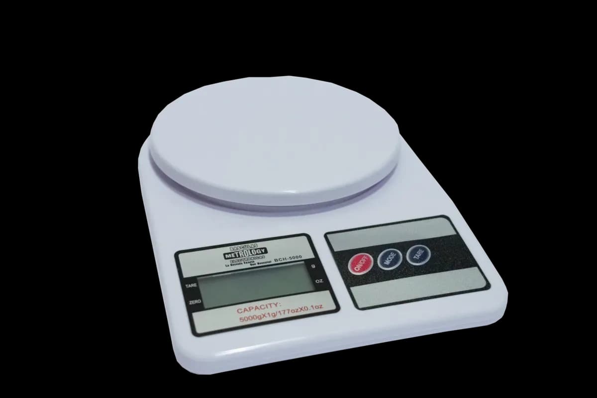 Báscula metrology, porcionadora ECONOMICA,5000G/1G. multi-unidades, LCD, bat. A, bascula, se vende en caja de 40