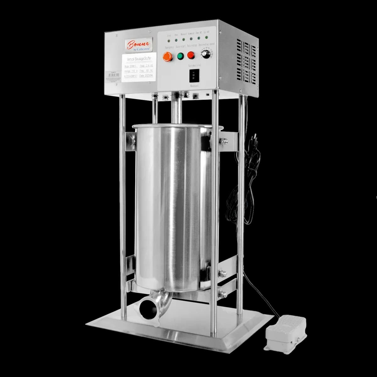 Embutidor de salchichas vertical 10 LTS eléctrico, embutidores, se vende en caja de 1