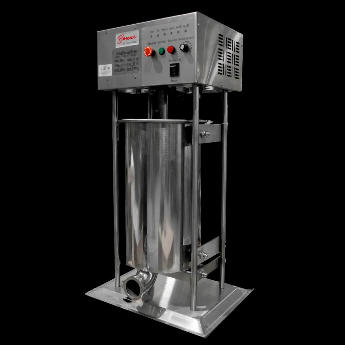 Embutidor de salchichas vertical 15 LTS eléctrico, embutidores, se vende en caja de 1