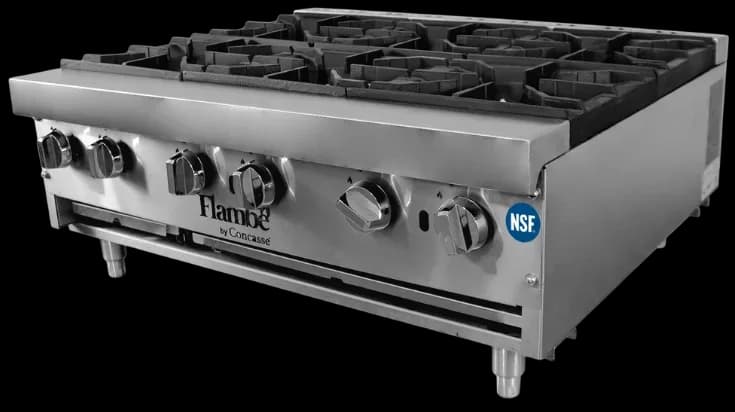 Parrilla marca flambe AI 6 quemadores 36" 36,000 btus / quemador, parrillas, se vende en caja de 1