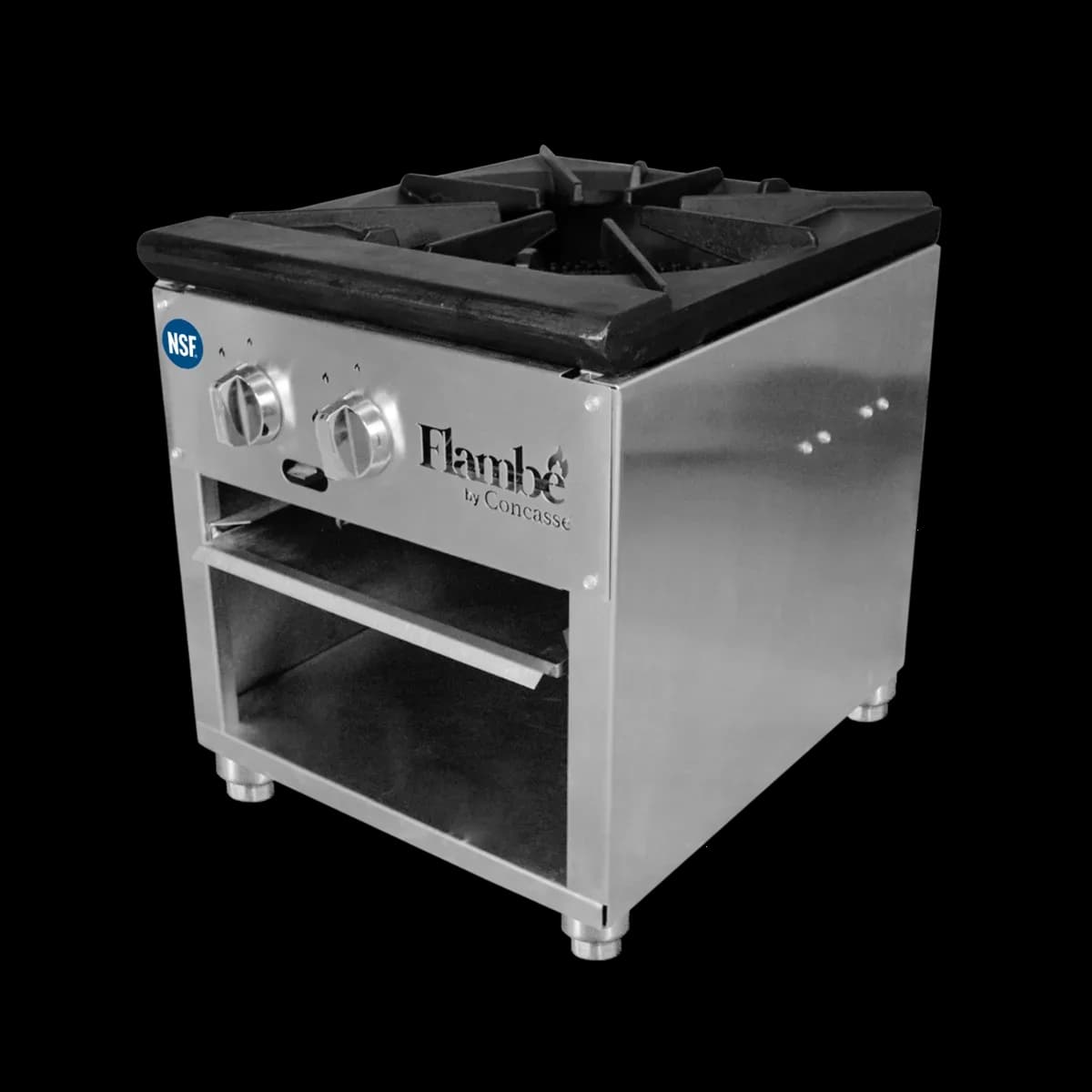 Estufon (fogon) marca flambe AI 2 quemadores 18" 45,000 btu por quemador, estufon, se vende en caja de 1