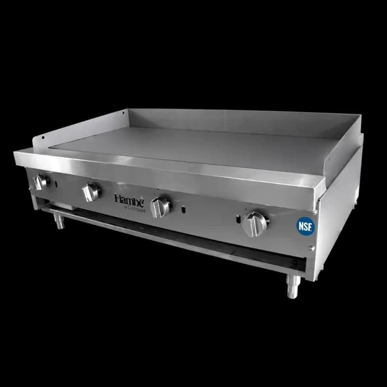 Plancha marca flambe AI 4 quemadores 48" 120,000 btus totales, planchas, se vende en caja de 1