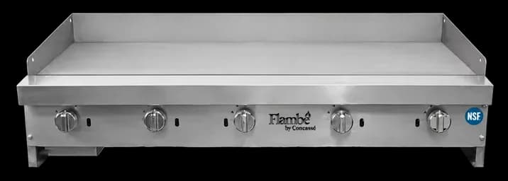 Plancha marca flambe AI 5 quemadores 60" 150,000 btus totales, planchas, se vende en caja de 1
