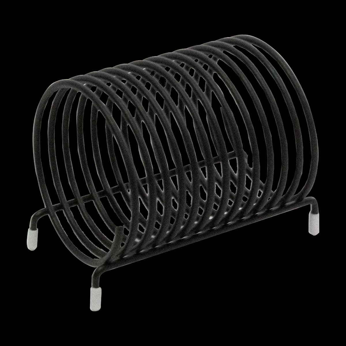 Porta notas espiral acero al carbón pintado negro, porta notas, se vende en caja de 12