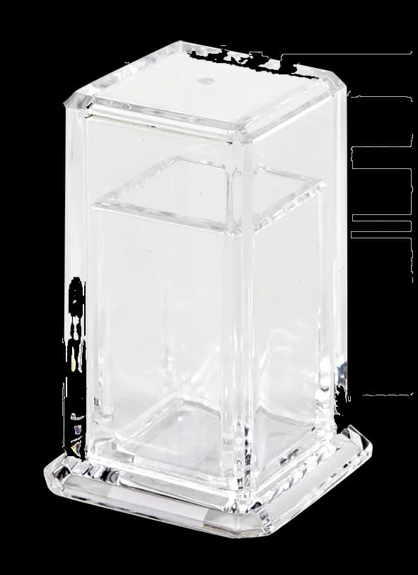 Dispensador de palillos acrilico 5x8cm,PS,51g, dispensadores, se vende en caja de 24