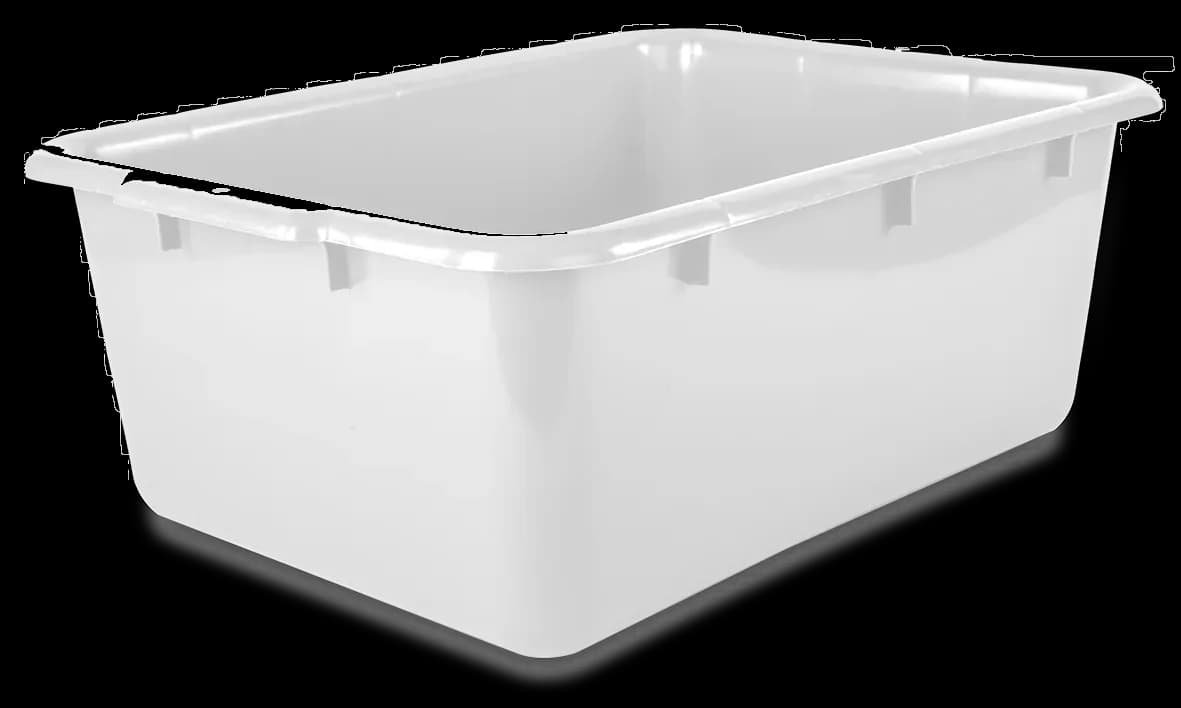 Charola de plast levantamuertos 20" X15" X 5" blanco agujero, levantamuertos, se vende en caja de 12