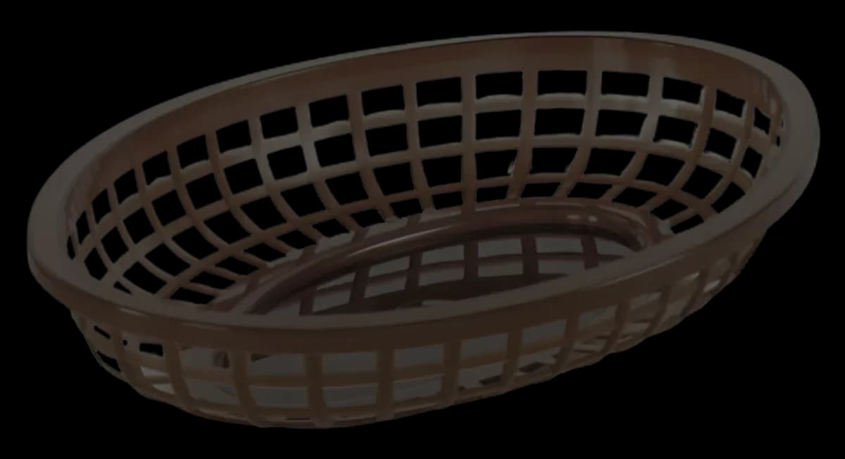 Canasta para centro de mesa sencilla, café (10.25"X6.75"X2"), canastillas, se vende en caja de 48