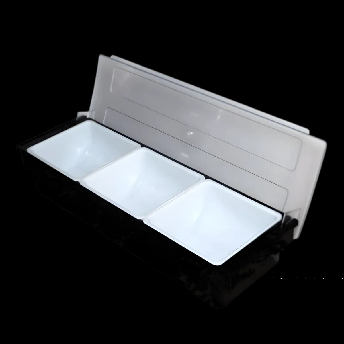 Caja para condimentos 3 compartimientos plástico, caja condimentos, se vende en caja de 1