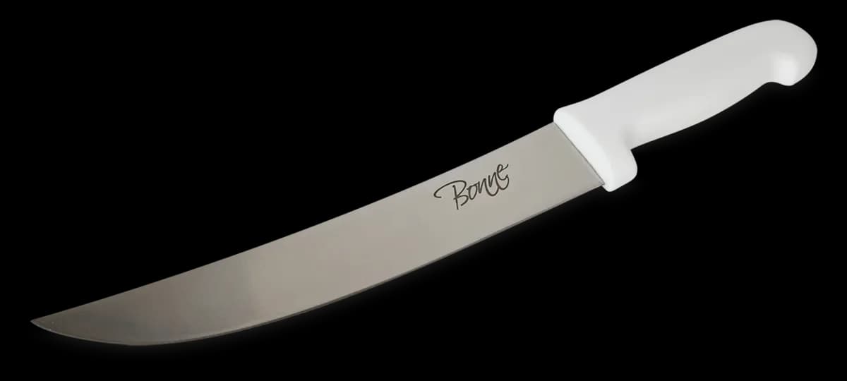 Cuchillo bistecero curvo de 10", cuchillos carniceros, se vende en caja de 12