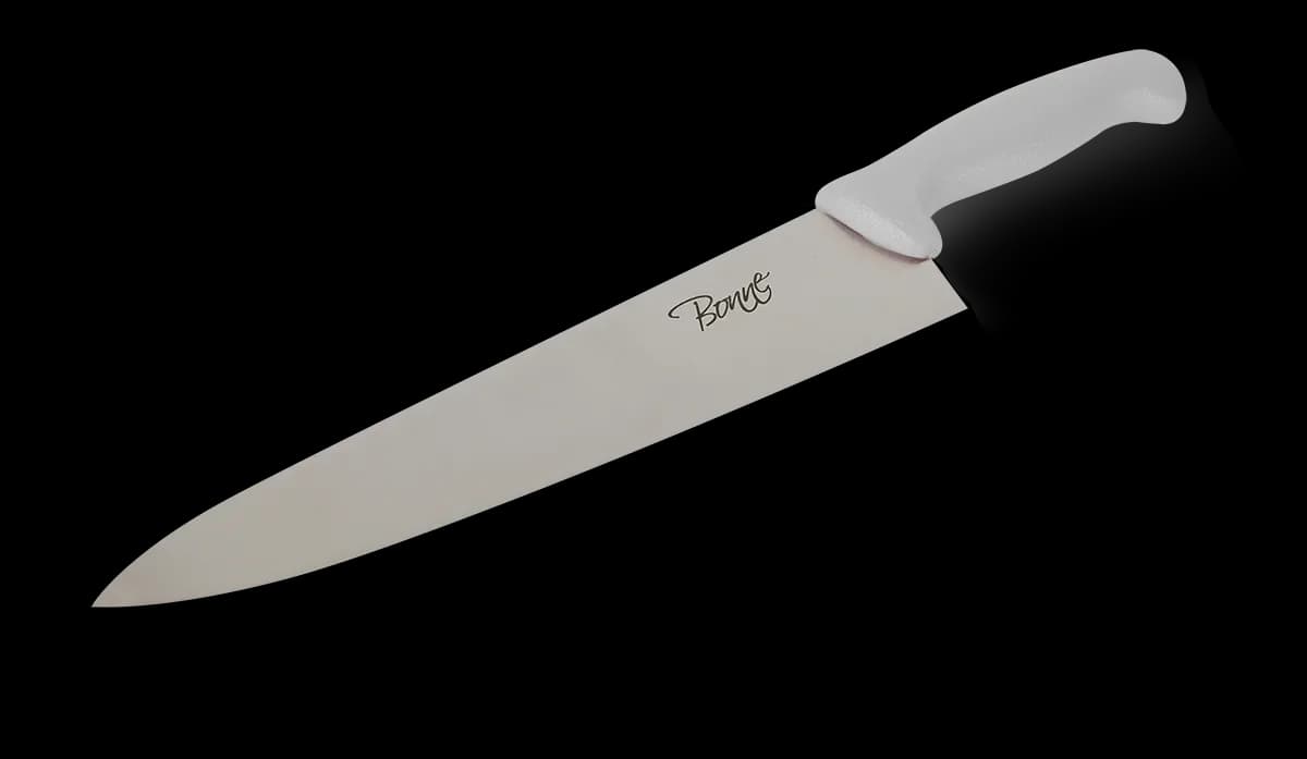 Cuchillo chef 12" blanco, cuchillo chef, se vende en caja de 12