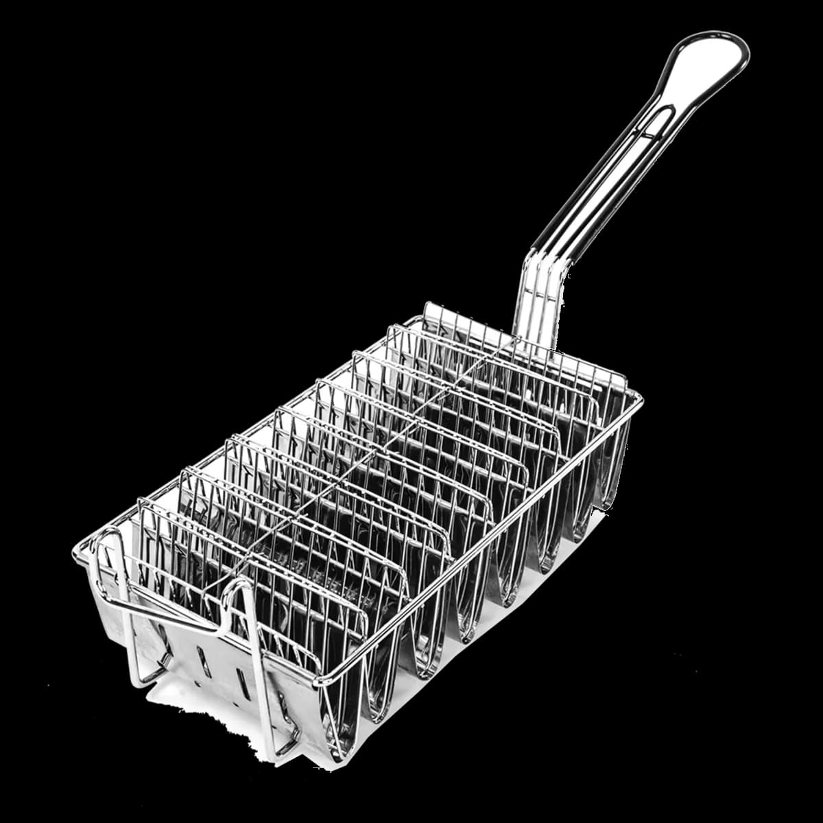 Canastilla para tacos (8 compartimentos) T8, canastilla freir, se vende en caja de 8