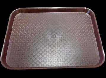 Charola de servicio PP 10*14" café, charola de servicio, se vende en caja de 24