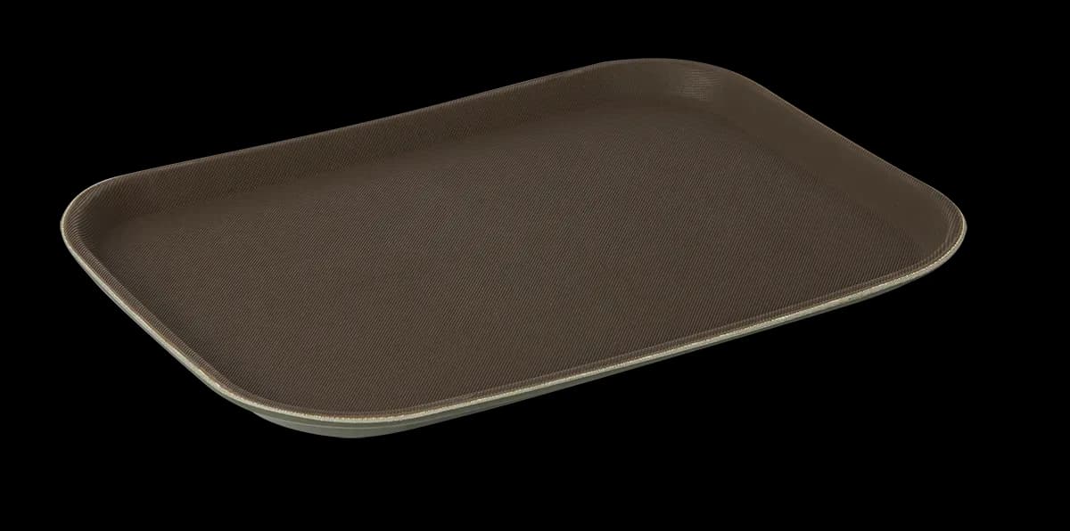 Charola rectangular antiderrapante 12 X 16, charolas meseros, se vende en caja de 24