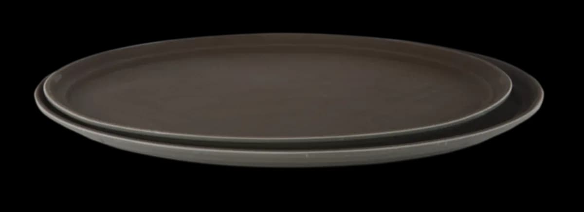 Charola ovalada antiderrapante 22" X 27" café, charolas meseros, se vende en caja de 6