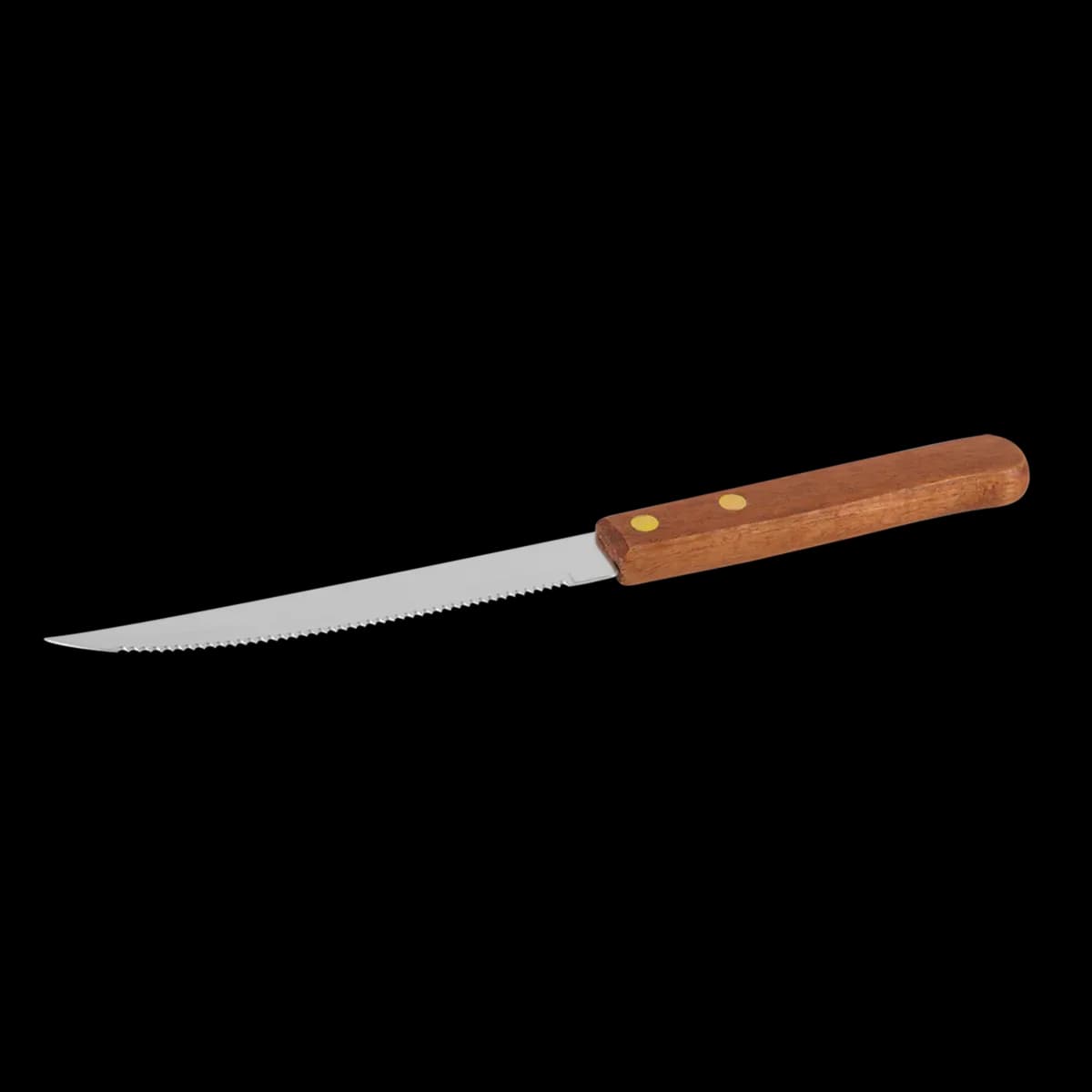 Cuchillo mesa sierra 4" madera, cubiertos, se vende en caja de 12