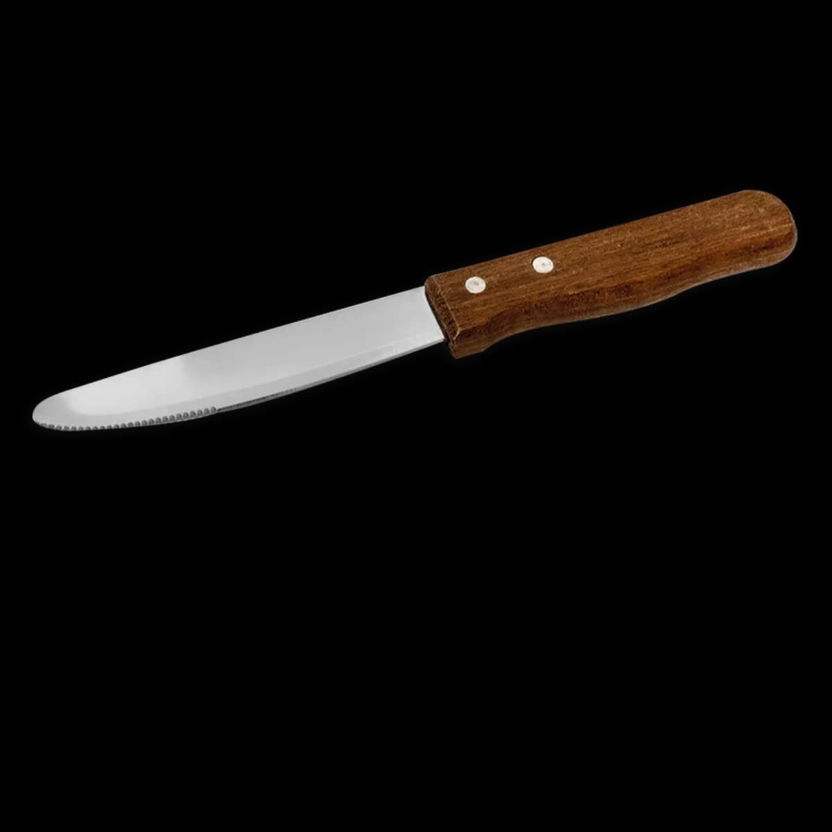 Cuchillo mesa corte fino 5" madera punta redonda, cubiertos, se vende en caja de 12