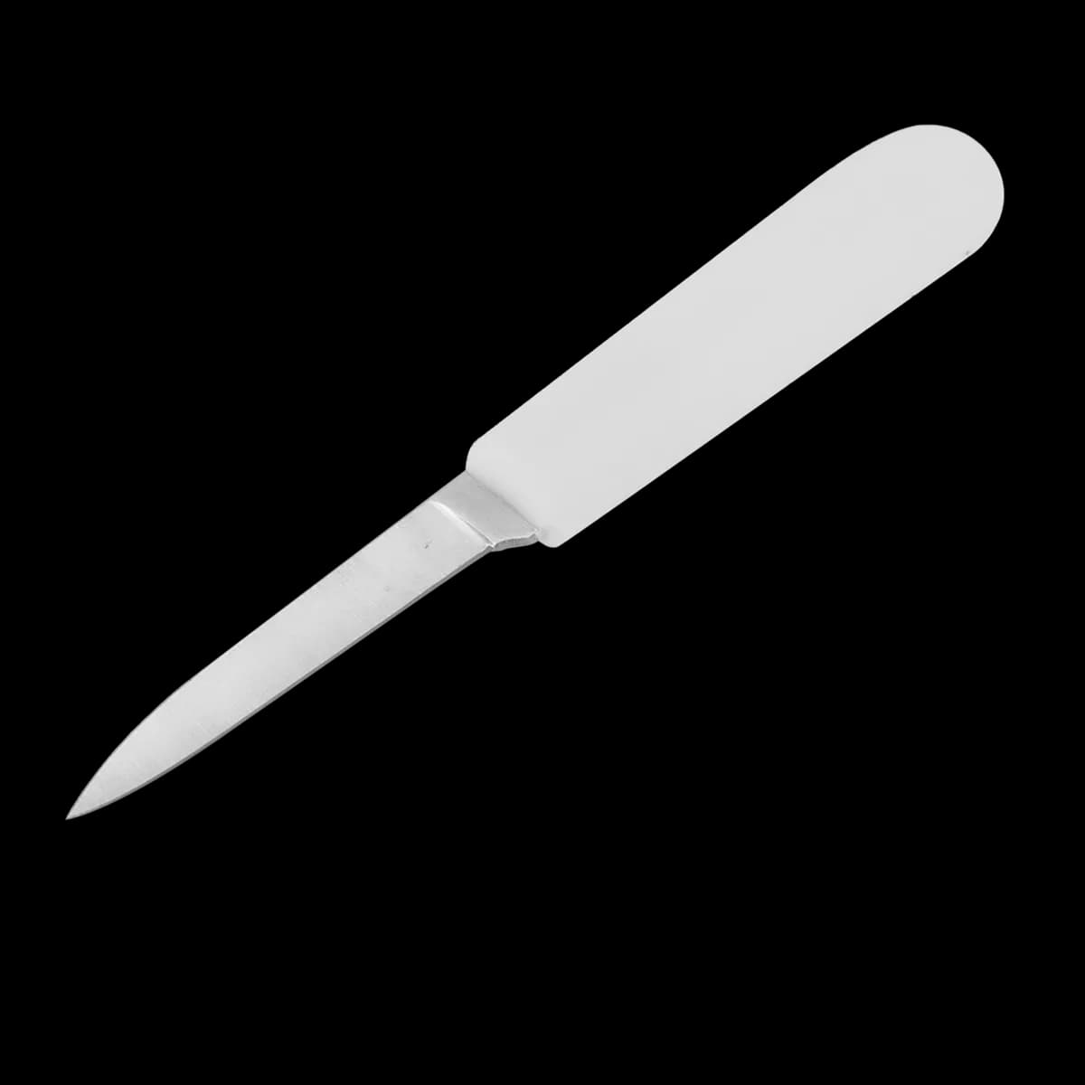 Cuchillo mondeador 3" mango blanco, cubiertos, se vende en caja de 24
