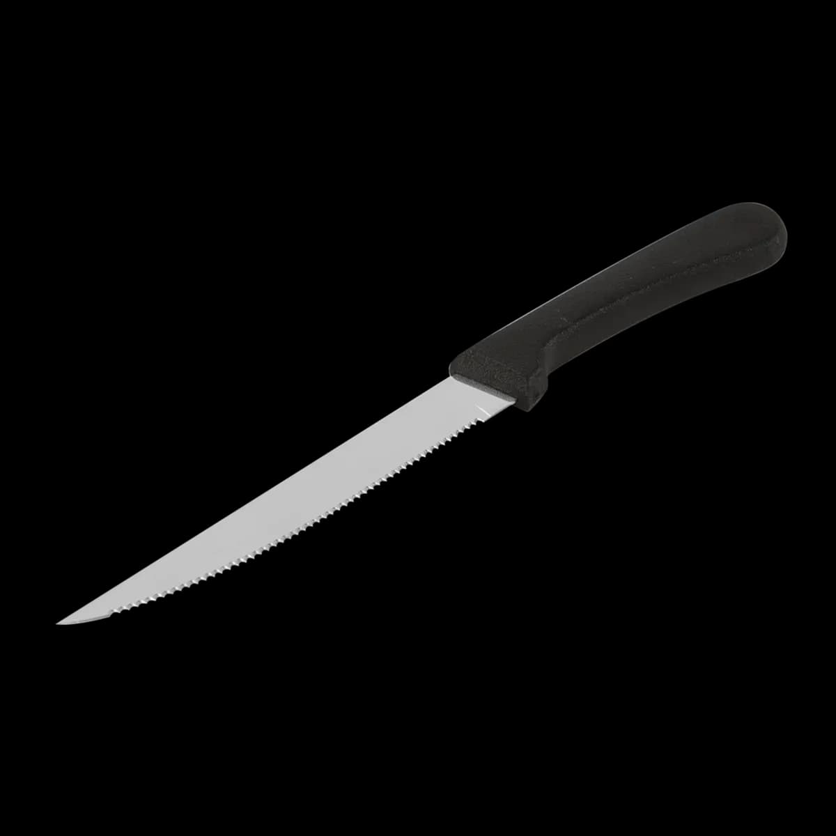 Cuchillo mesa sierra 4" plástico empaque blister, cubiertos, se vende en caja de 36