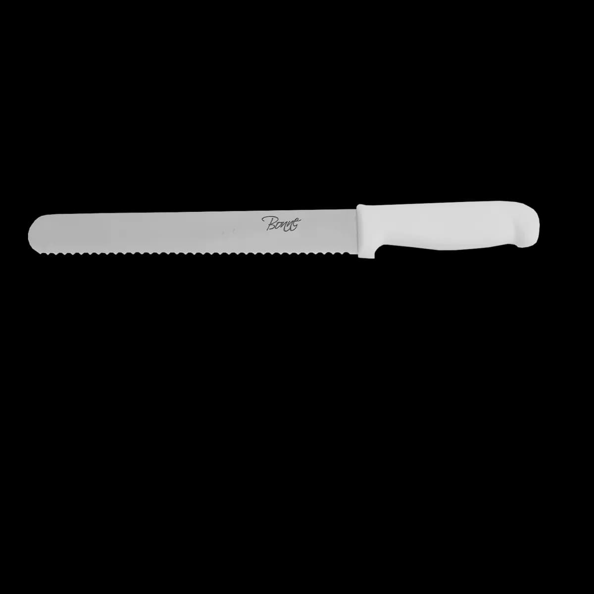 Cuchillo panadero con sierra 08" blanco, cuchillo panadero, se vende en caja de 12