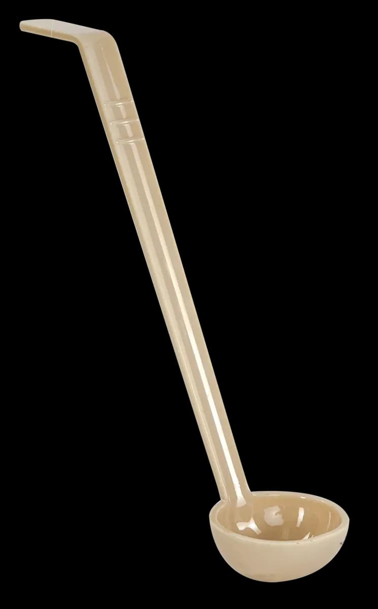 Cucharón policarbonato p/aderezo beige, cucharon pc, se vende en caja de 12