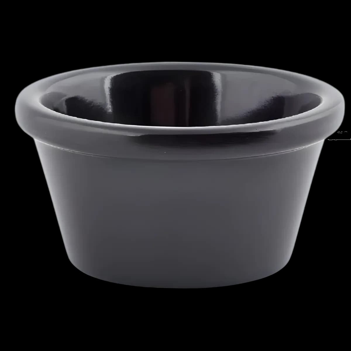 Copa ramekin 2 Oz color negro, ramekin, se vende en caja de 48