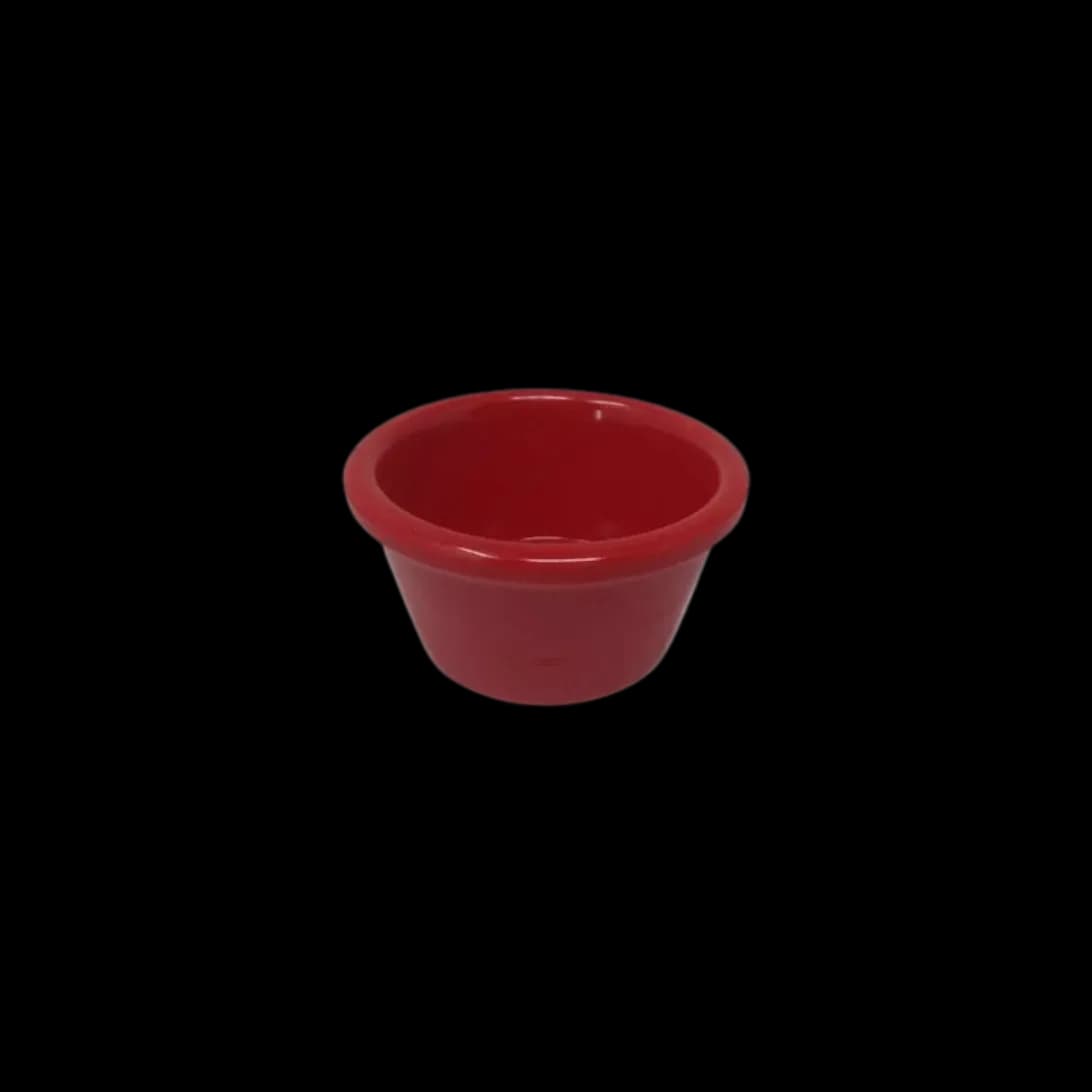 Copa ramekin 2 Oz color rojo, ramekin, se vende en caja de 48