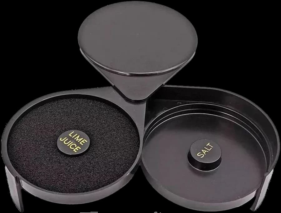 Escarchador de vasos 2 compartimentos negro, escarchador, se vende en caja de 12