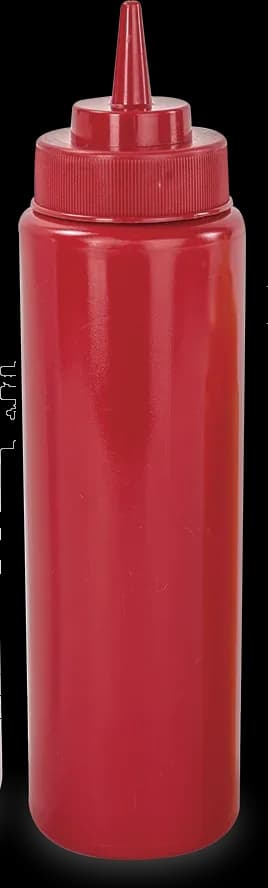 Bote recipiente P aderzo rojo 24 Oz, bote aderezo, se vende en caja de 100