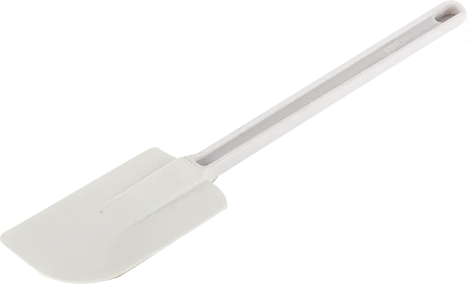 Espátula miserable de plástico 14" mango blanco, espatula panadera, se vende en caja de 12