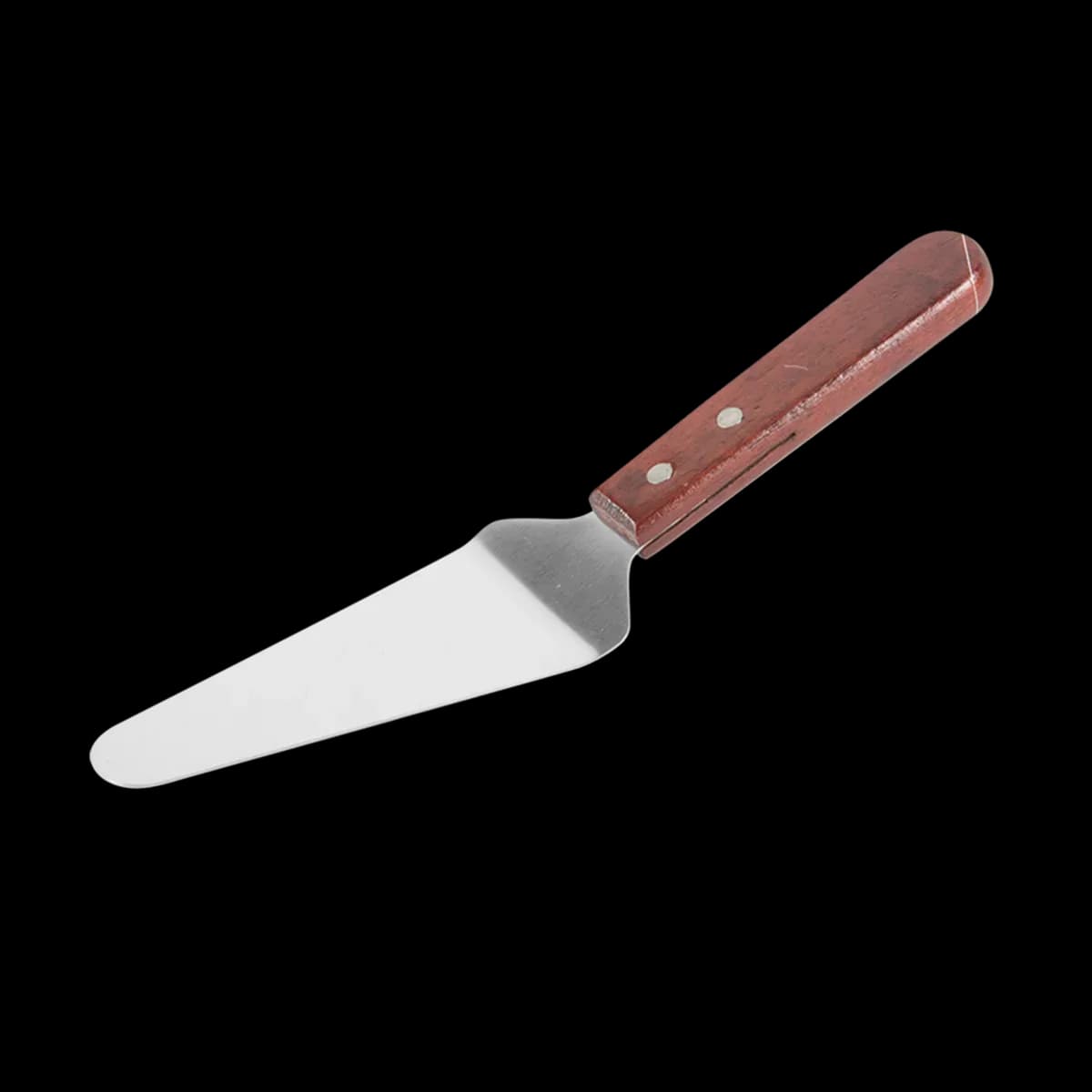 Espátula triangular 6" mango madera, espatula, se vende en caja de 12