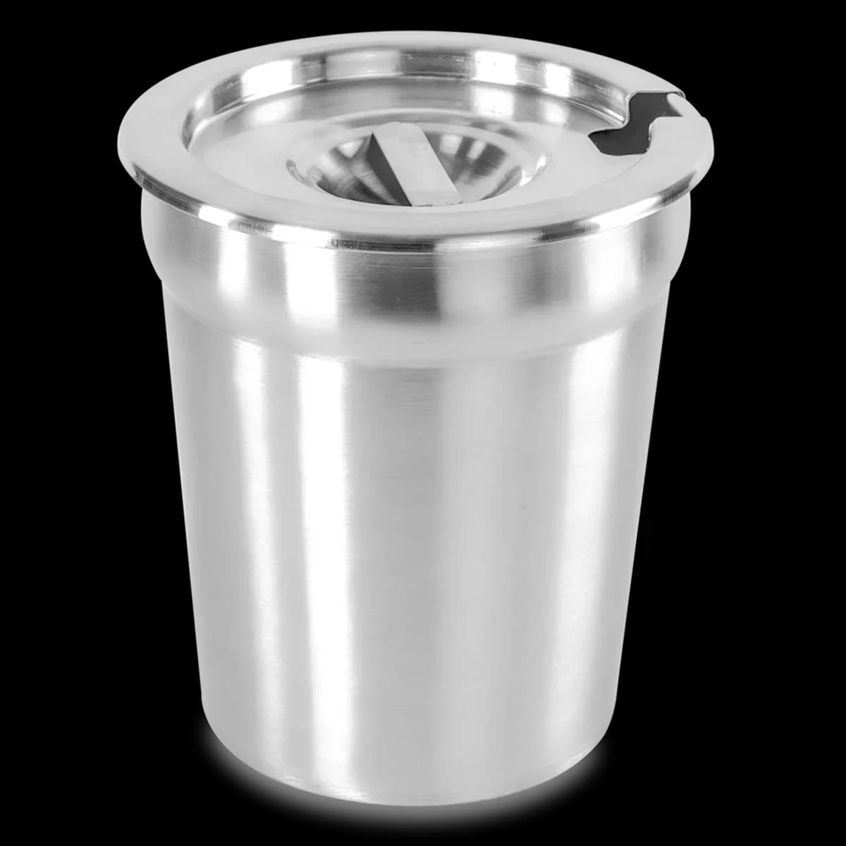 Inserto redondo de acero inoxidable 7 QT, inserto redondo, se vende en caja de 6
