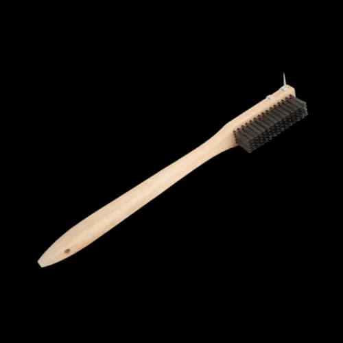 Cepillo para limpieza de asador 50 cms mango madera, cepillos, se vende en caja de 6