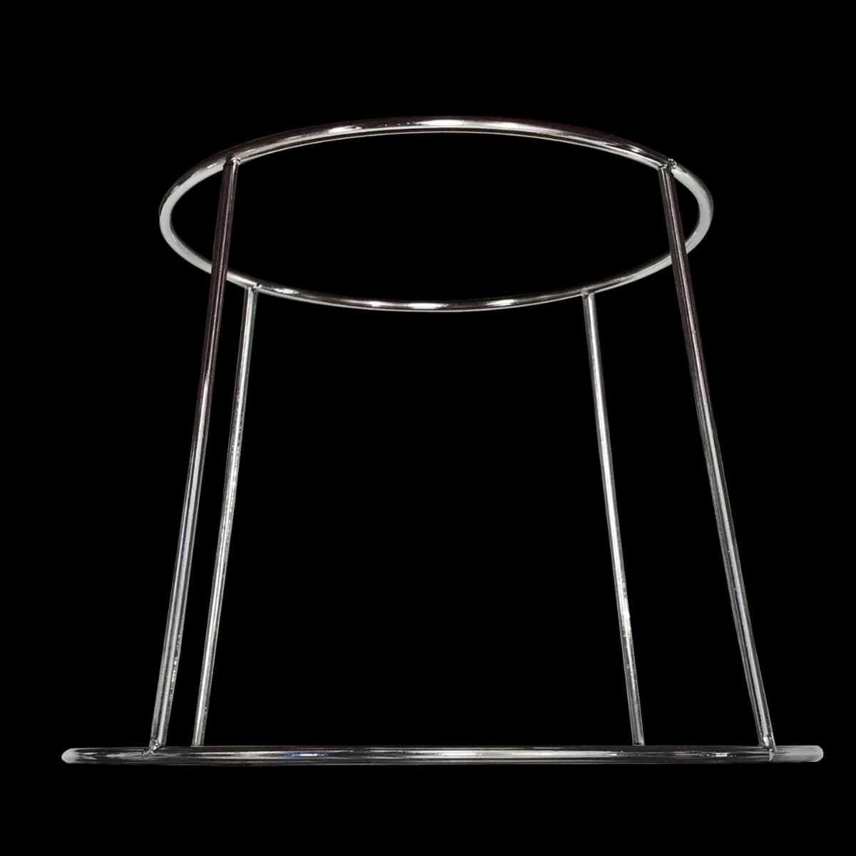 Base para pizza cromada redonda 7 1/2" base SUP,7 1/3" altura, base pizza, se vende en caja de 1