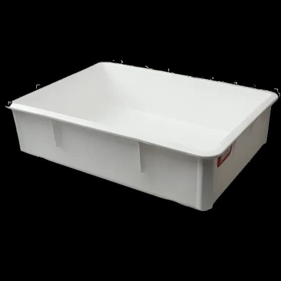 Caja para masa de pizza 22.5X15X5" 20.5 L PP apilable, caja masa, se vende en caja de 6
