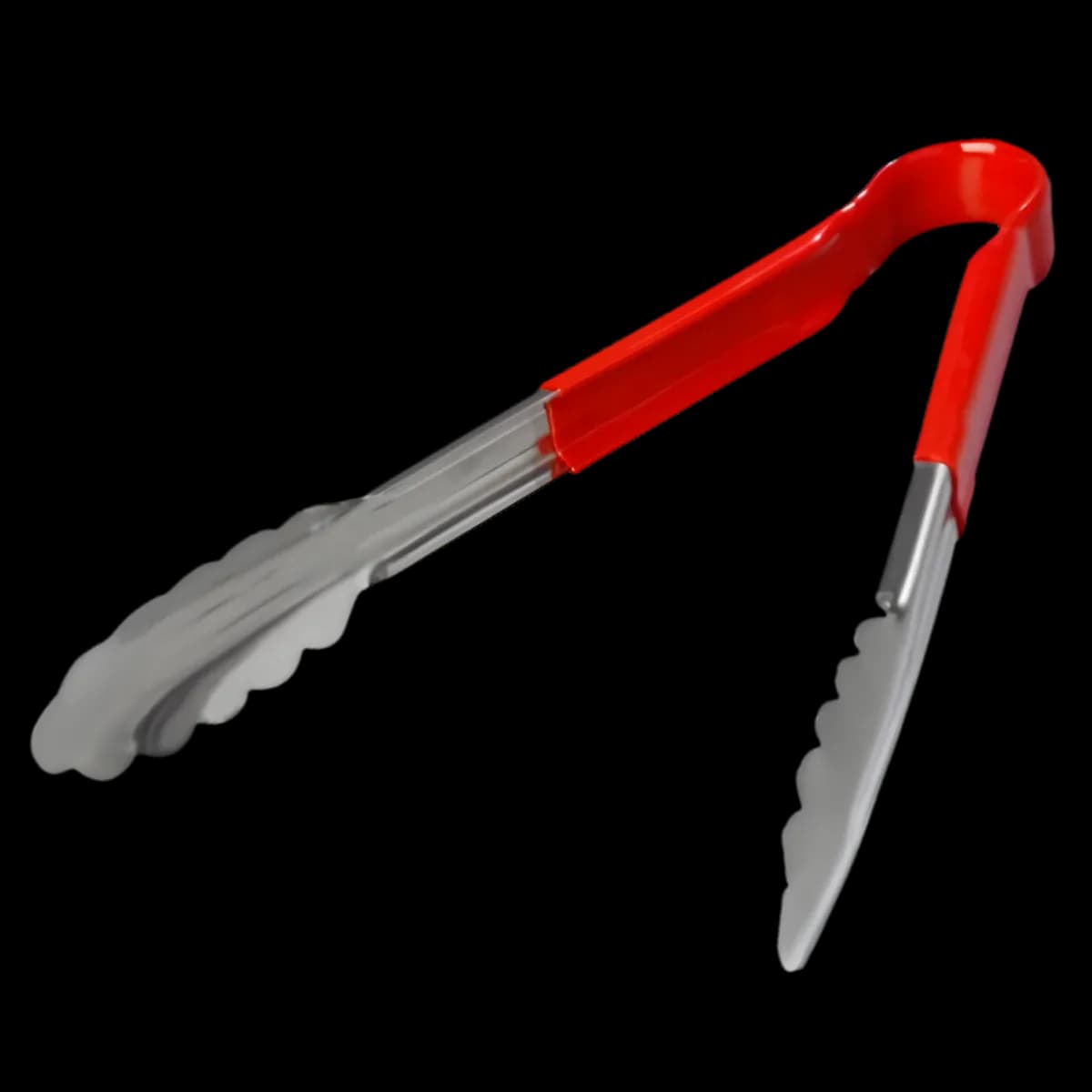 Pinza acero inox cubierta plástico 9" roja, pinzas, se vende en caja de 12
