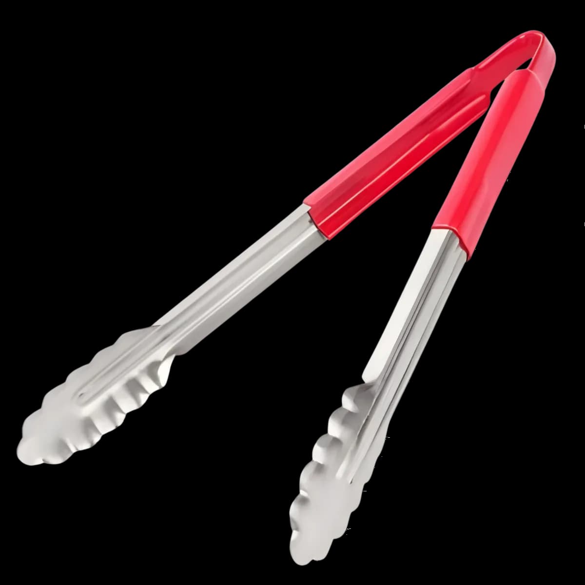 Pinza acero inox cubierta plástico 12" roja, pinzas, se vende en caja de 12