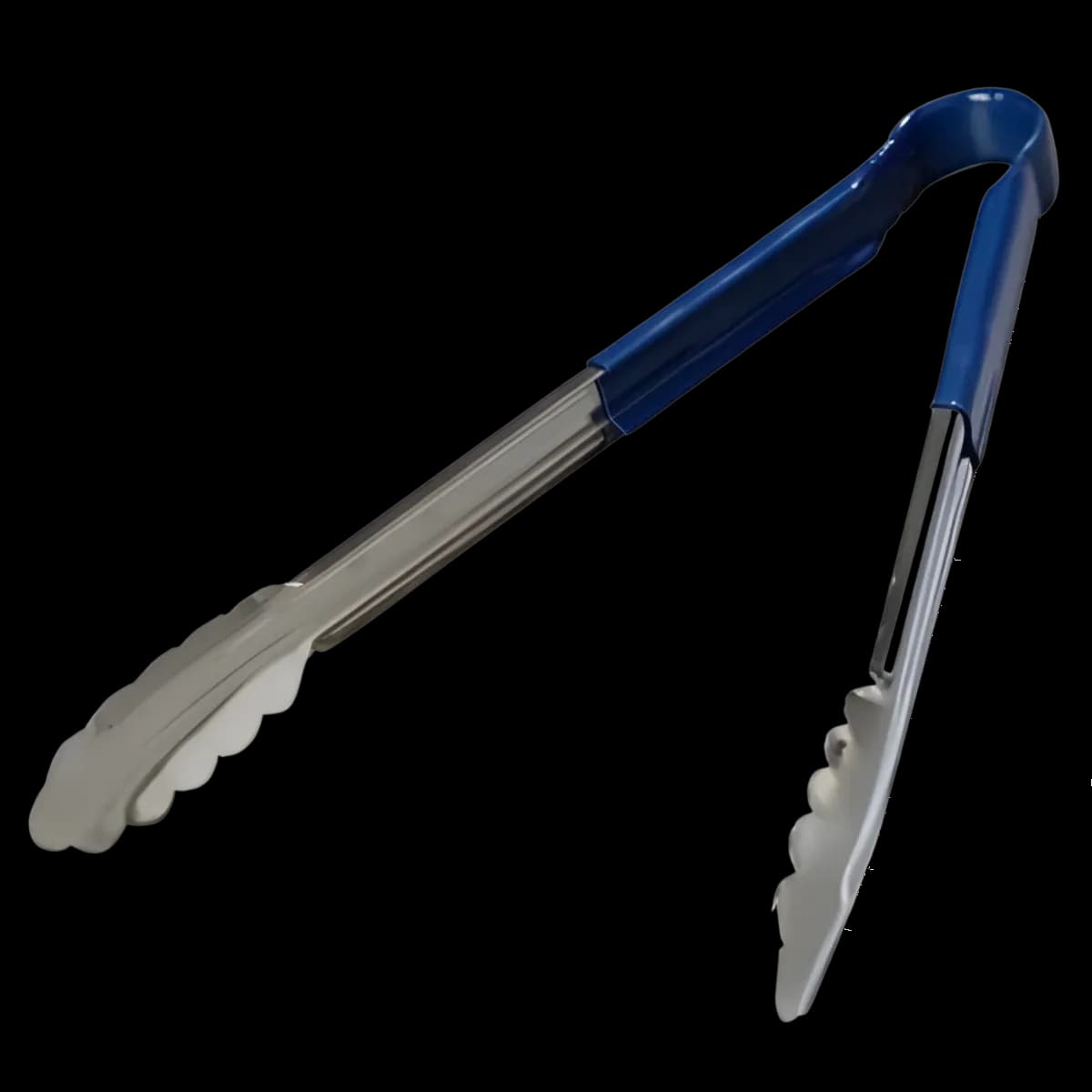 Pinza acero inox cubierta plástico 16" azul, pinzas, se vende en caja de 12