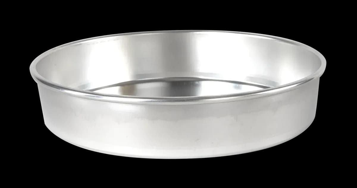 Molde cake 14*2" aluminio, moldes, se vende en caja de 12
