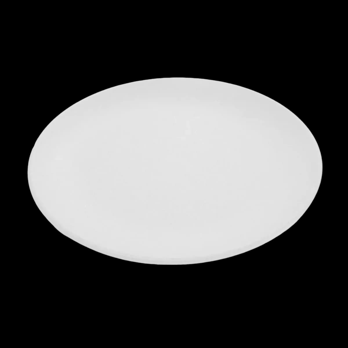 Plato de melamina diámetro 26.4*2.5 cms liso premium blanco, melamina lujo, se vende en caja de 34