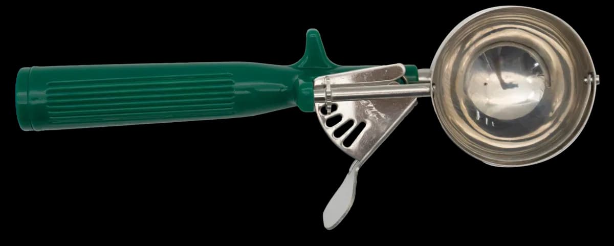 Porcionador reforzado 12 (p/lt) verde 2 2/3 Oz 1/3 tazas, porcionadores, se vende en caja de 12