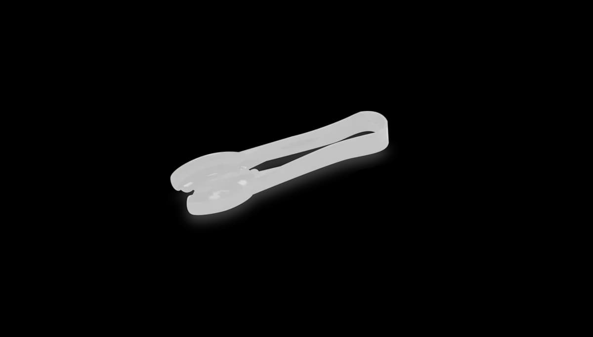 Pinza policarbonato 9" transparente, pinzas, se vende en caja de 24