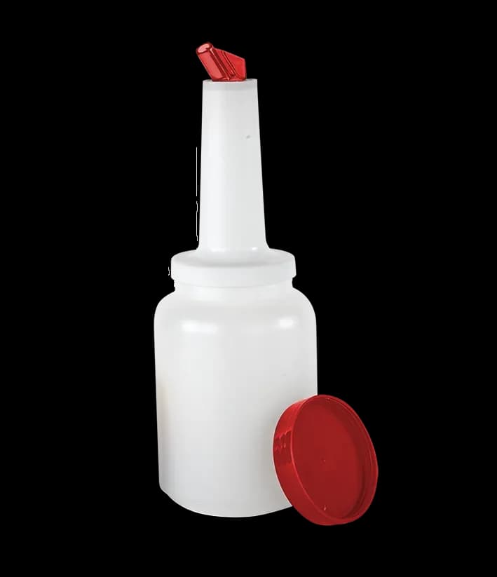 Bote para mezcla 2 litros tapa color rojo, bote mezcla, se vende en caja de 10