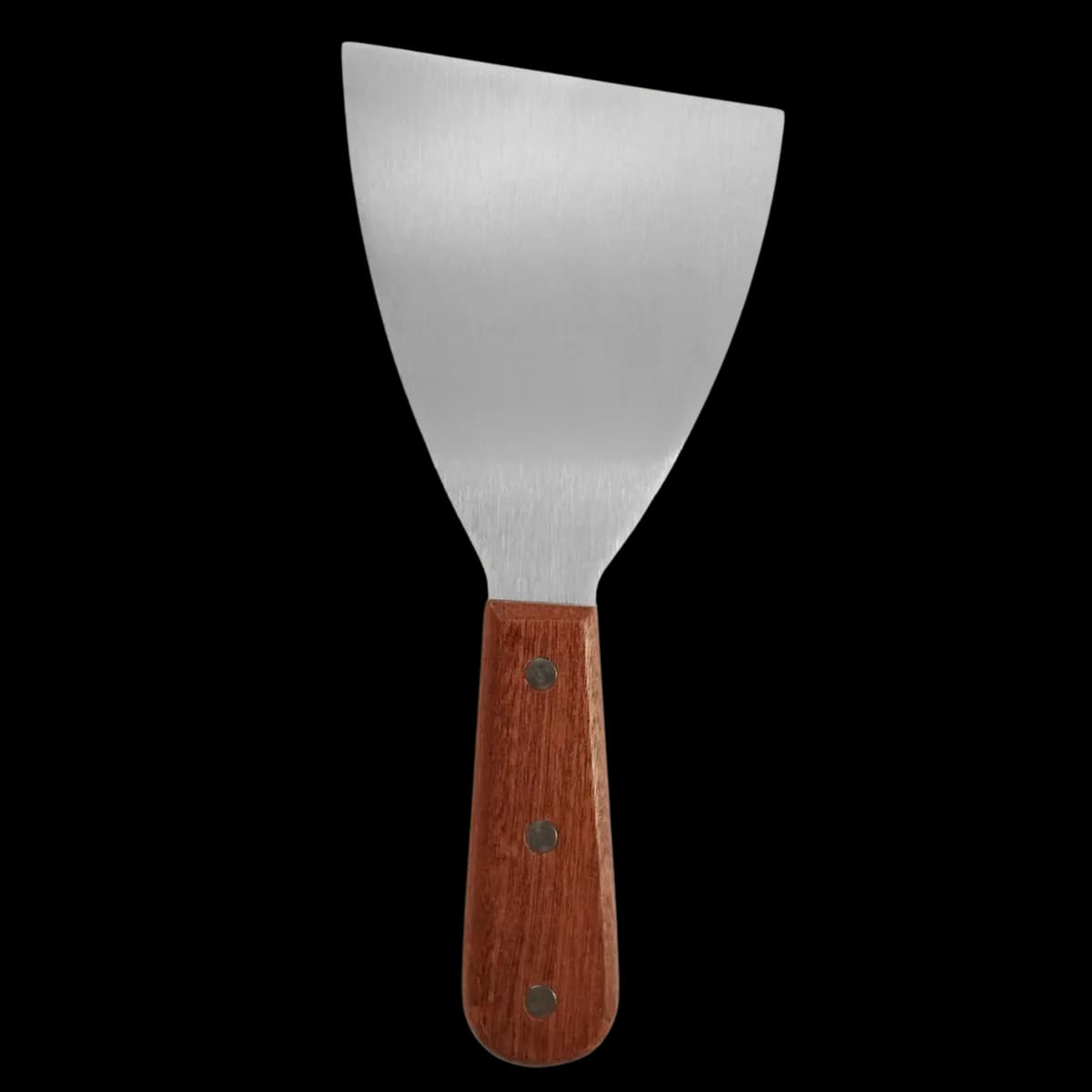 Raspador parrilla plano 4.5X4" mango madera, raspador, se vende en caja de 12