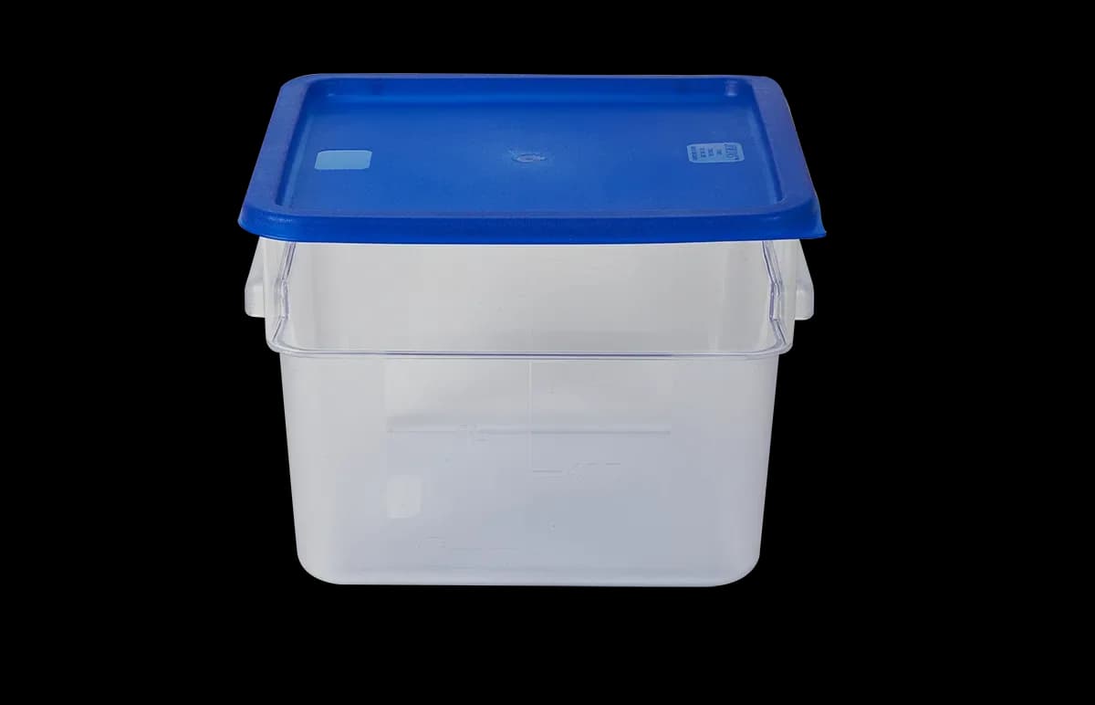 Contenedor PC cuadrado 6L compatible C, contenedores, se vende en caja de 12
