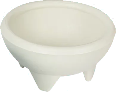 Salsero de plástico molcajete blanco, salseras, se vende en caja de 12
