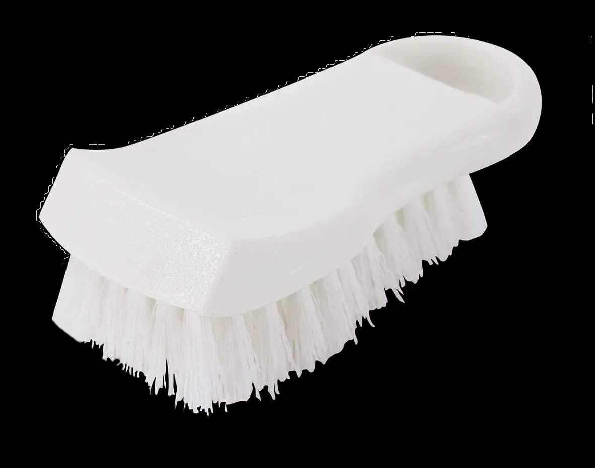 Cepillo nylon para tabla de corte blanco, tabla de corte, se vende en caja de 6