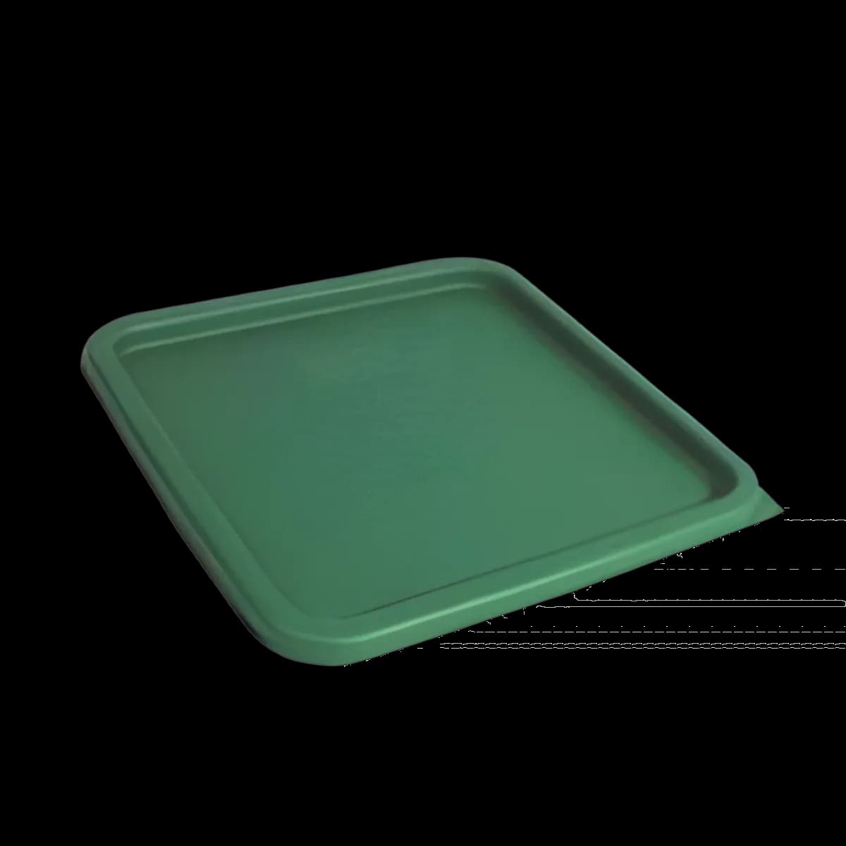 Tapa P contenedor PC cuadrado 2L y 4L verde, contenedores, se vende en caja de 12