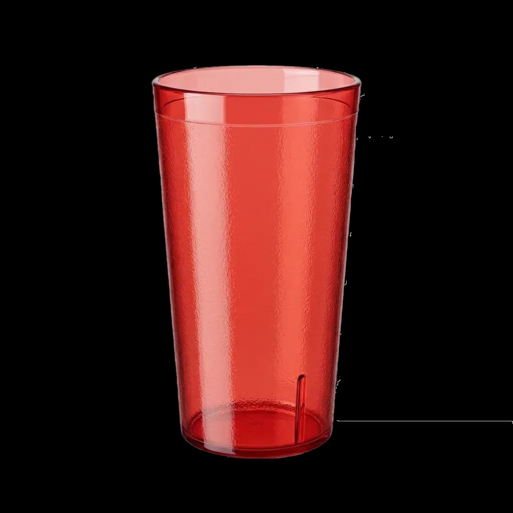 Vaso PC 12 Oz rojo, vasos, se vende en caja de 204