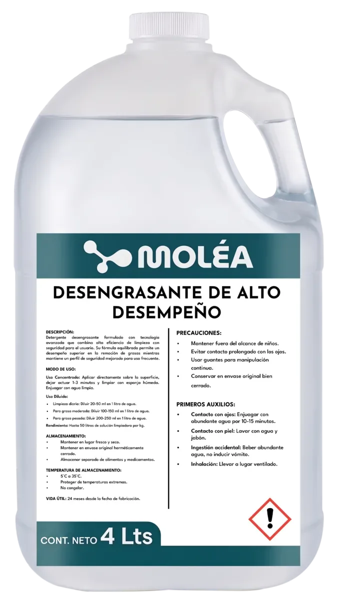 Desengrasante alto desempeño, quimicos limpieza, se vende en caja de 3