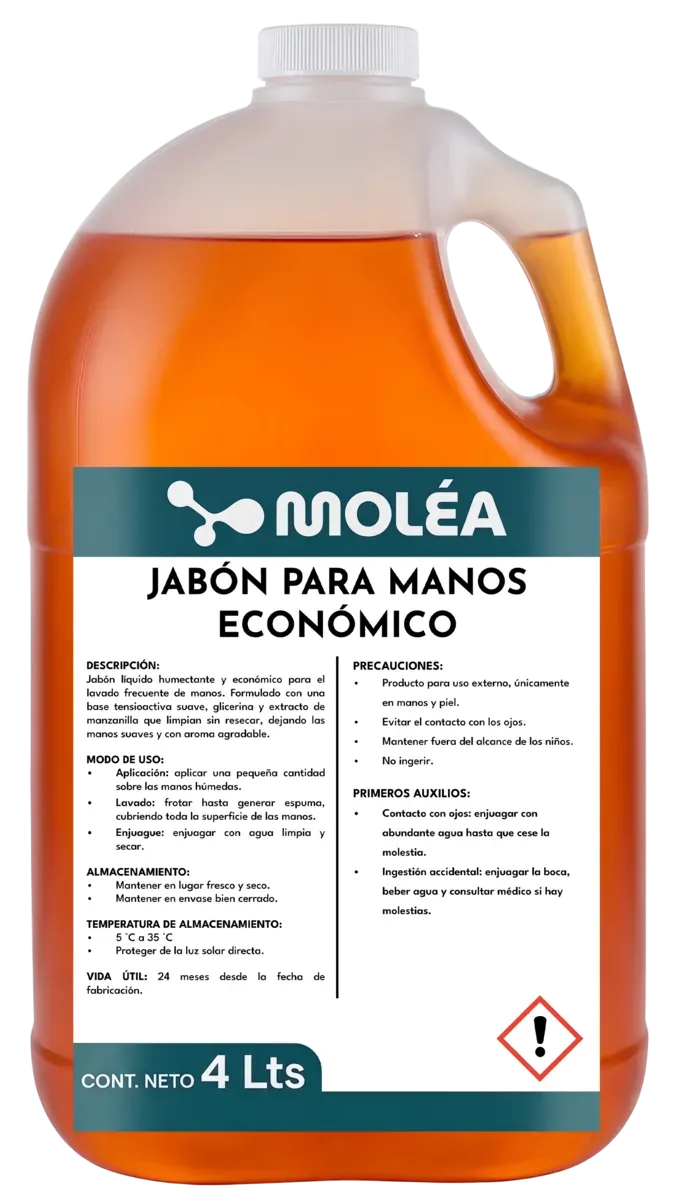 Jabón para manos económico, quimicos limpieza, se vende en caja de 3
